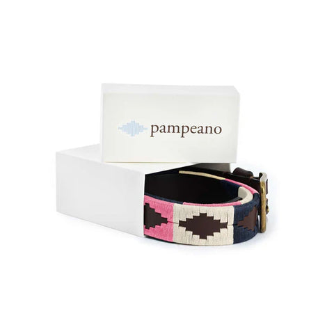 Pampaneo belte 35 mm - Navy/Rosa/Beige