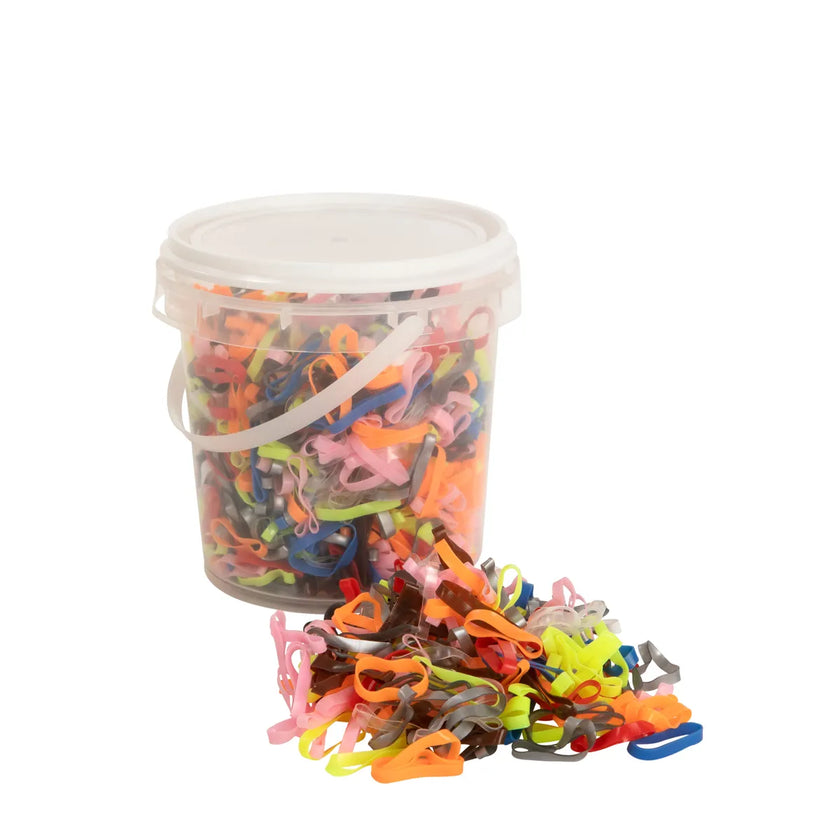 Gummistrikk Miksede farger