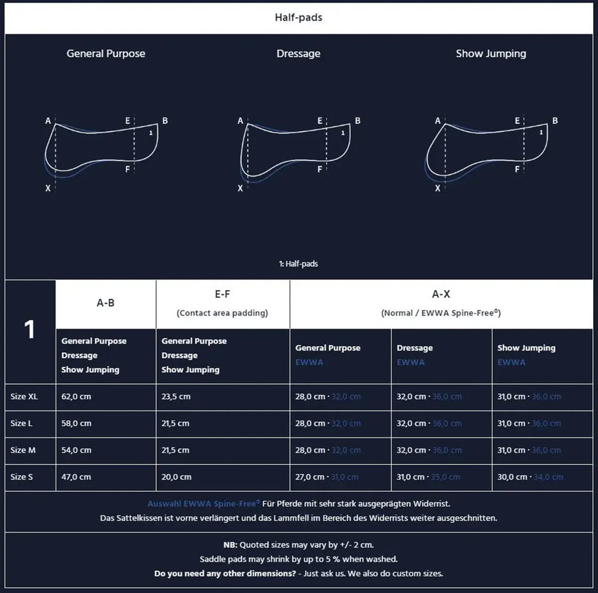MATTES korrigerings pad ewwa  m/saddle fix  Dressur