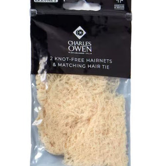Charles Owen 2 pk hårnett + hårstrikk