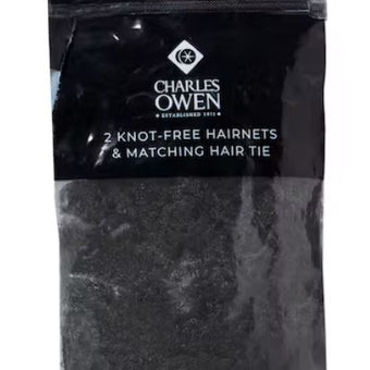 Charles Owen 2 pk hårnett + hårstrikk