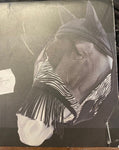 HorseGuard fluemaske i softshell med fluerems - svart